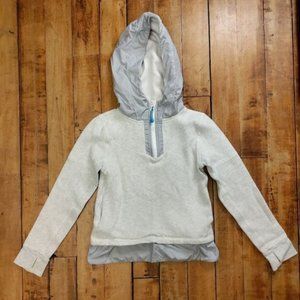 size 8 girls active hoodie sweatshirt gray thumb holes